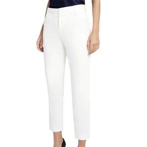 Alice and Olivia NWT Classics Women's 4 White Stacey Slim Trousers
